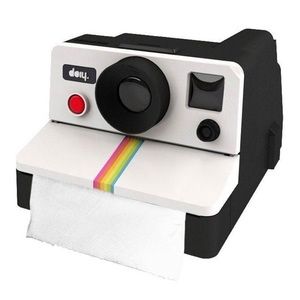 Polaroid inspired toilet paper holder